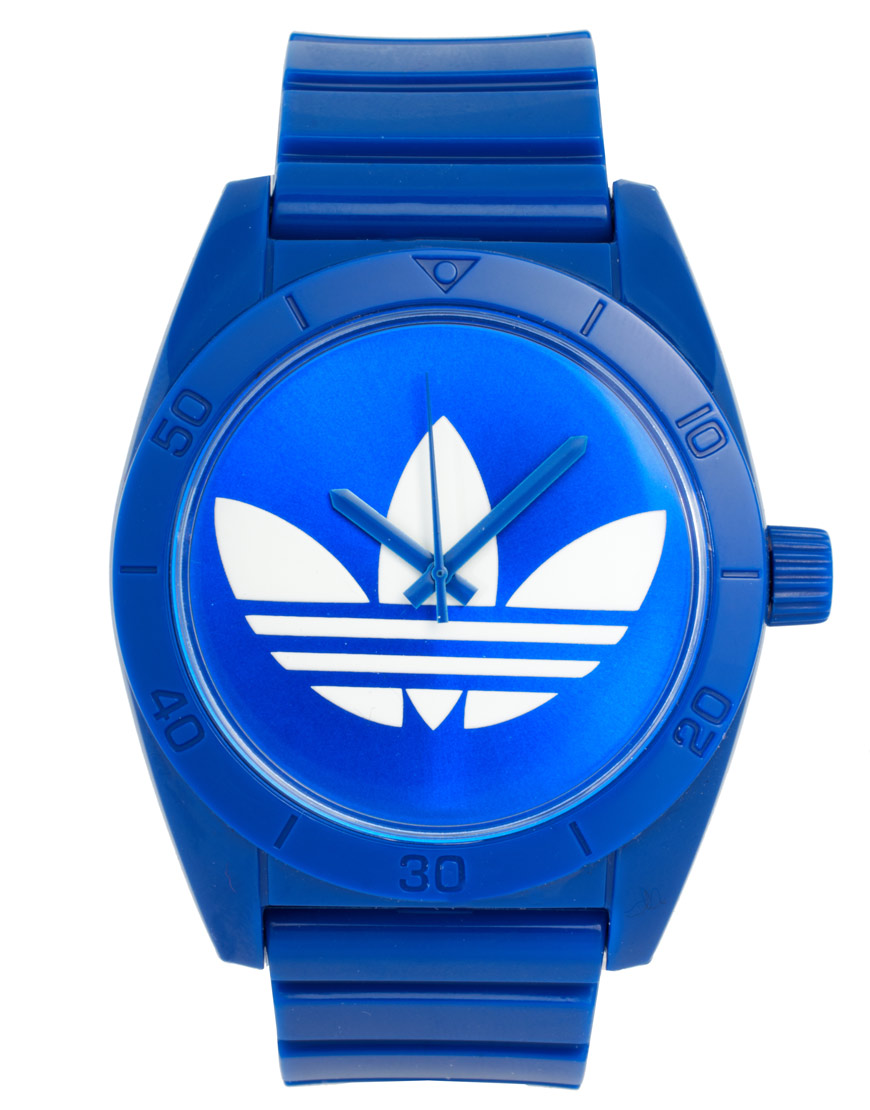 blue adidas watch
