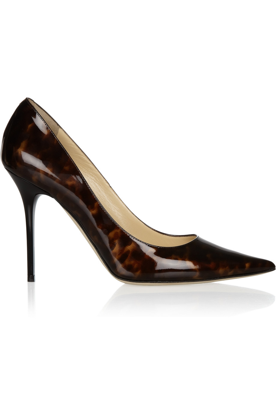 mila tortoiseshell print patent leather pumps