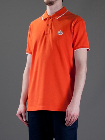 moncler orange polo