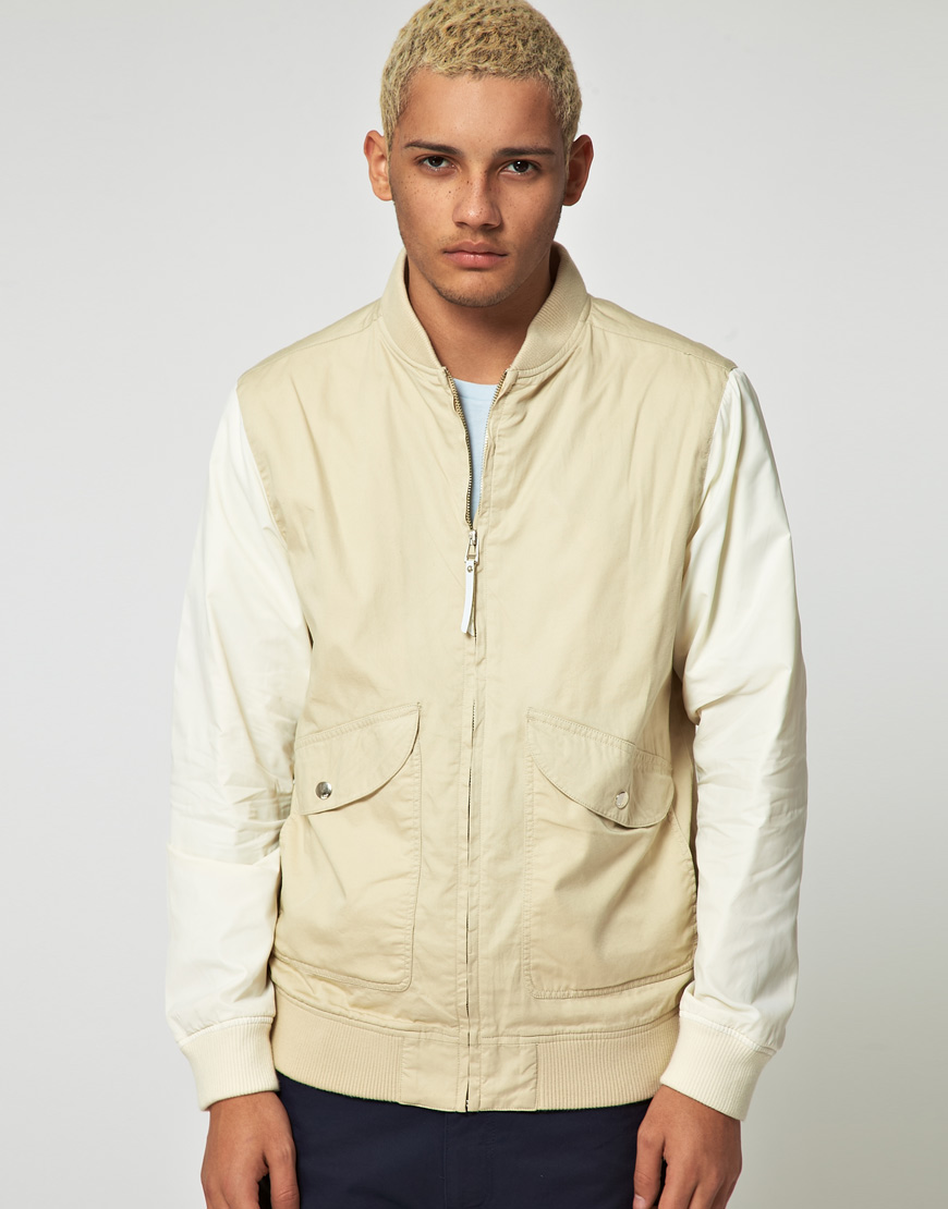 Lyst Wesc Wesc Fraser Bomber Jacket in Natural for Men
