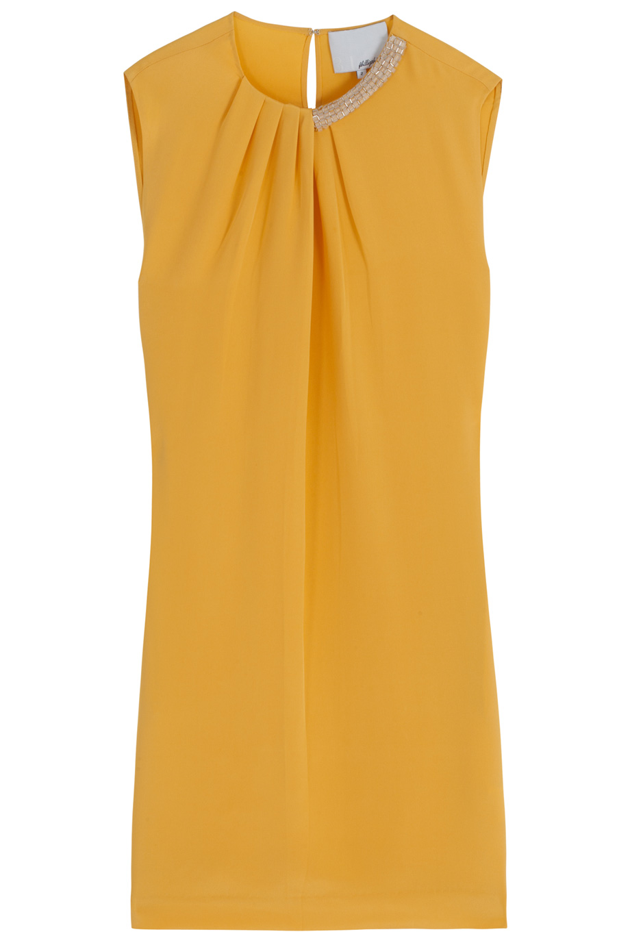 3.1 Phillip Lim Beaded Neck Sleeveless Dress in Yellow - Lyst