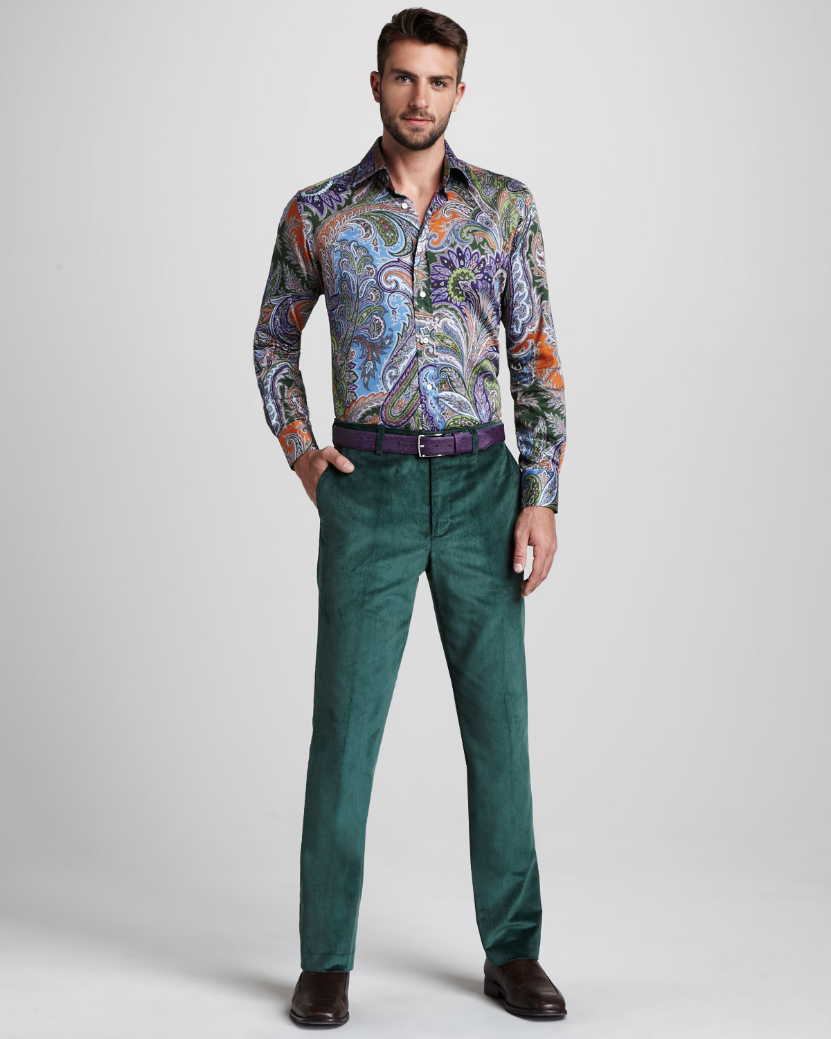 green corduroy pants mens