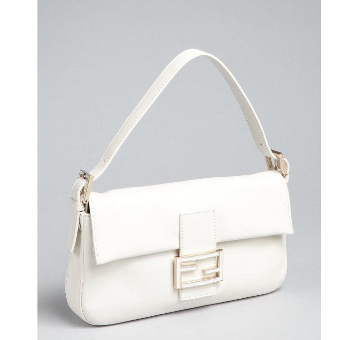 White Leather Baguette Bag | Paul Smith