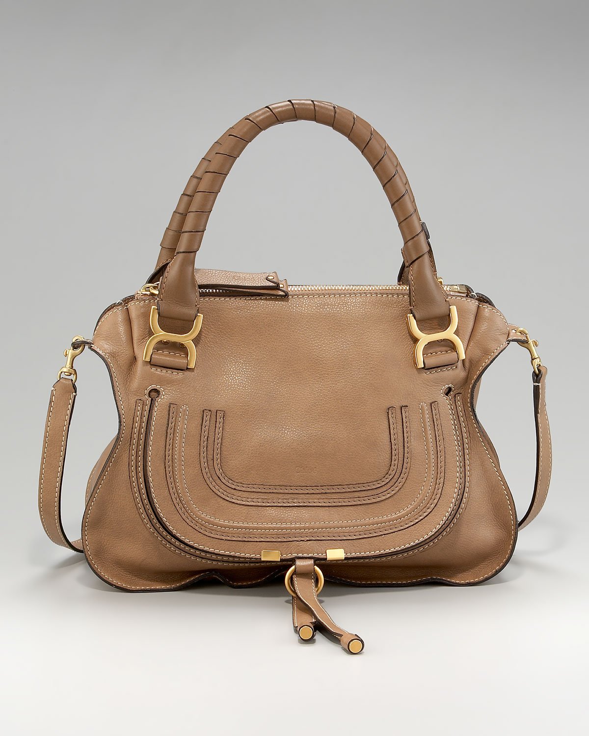 Lyst Chloé Marcie Medium Satchel Bag In Natural Save 10 