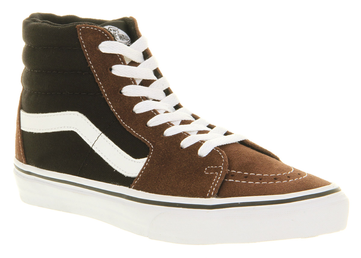 vans sk8 hi black brown