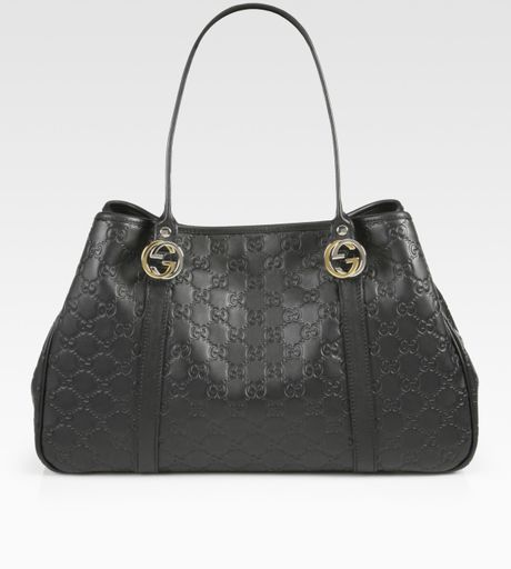 Gucci GG Twins Guccissima Medium Tote Bag in Black | Lyst