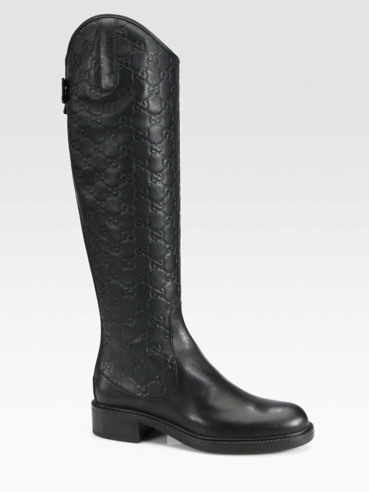 Gucci Maud Leather Knee-High Boots in Black | Lyst