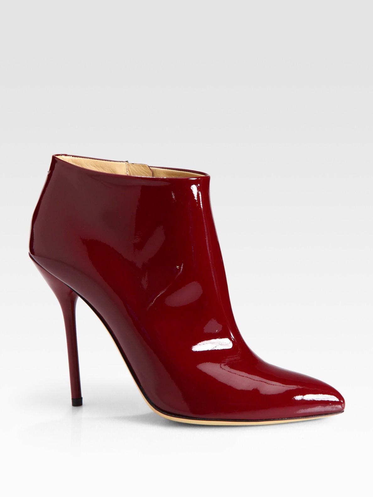 Gucci Noah Patent Leather Ankle Boots in Red Lyst