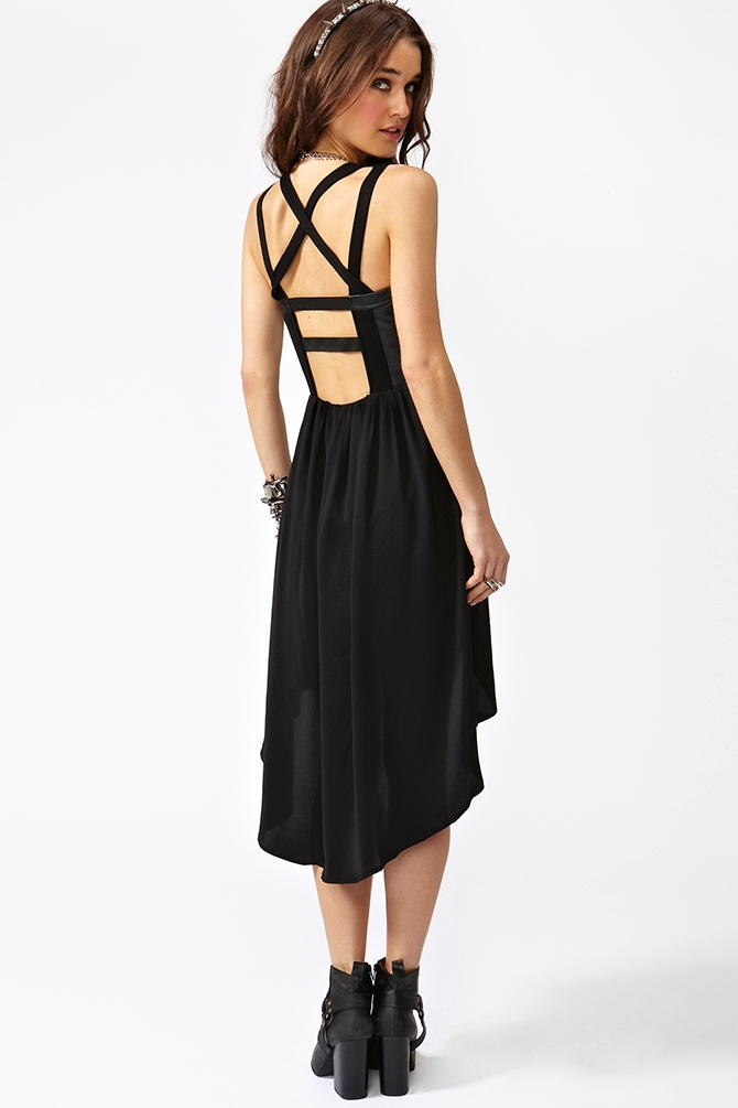 Nasty Gal Moto Corset Dress in Black - Lyst