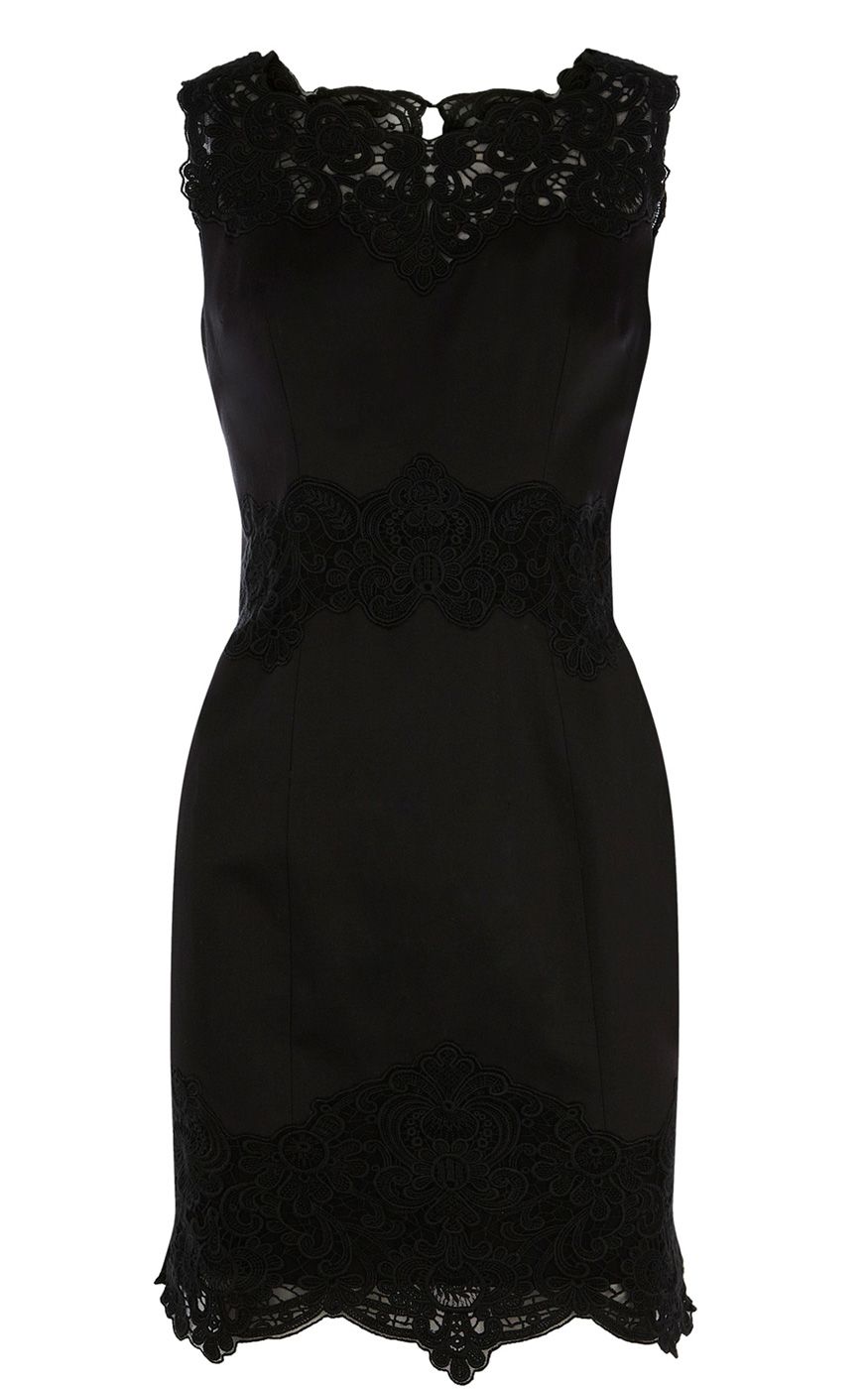 Karen millen Heavy Cotton Lace Collection Dress in Black Lyst