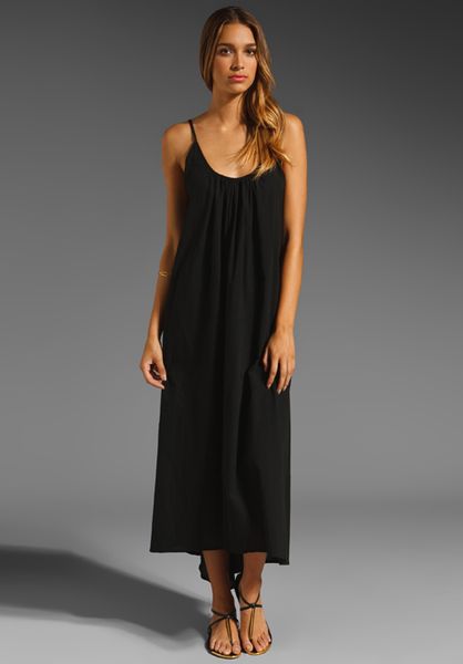 Mikoh Swimwear Sardinia Low Back Maxi Dress in Black | Lyst
