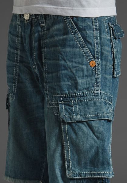True Religion Isaac Cargo Shorts in Blue for Men (cross plains) | Lyst