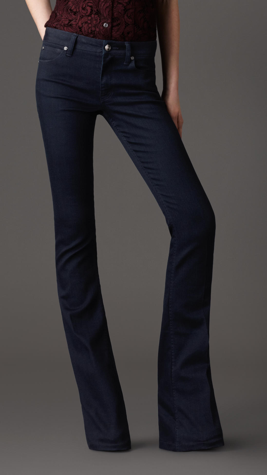 indigo flare jeans