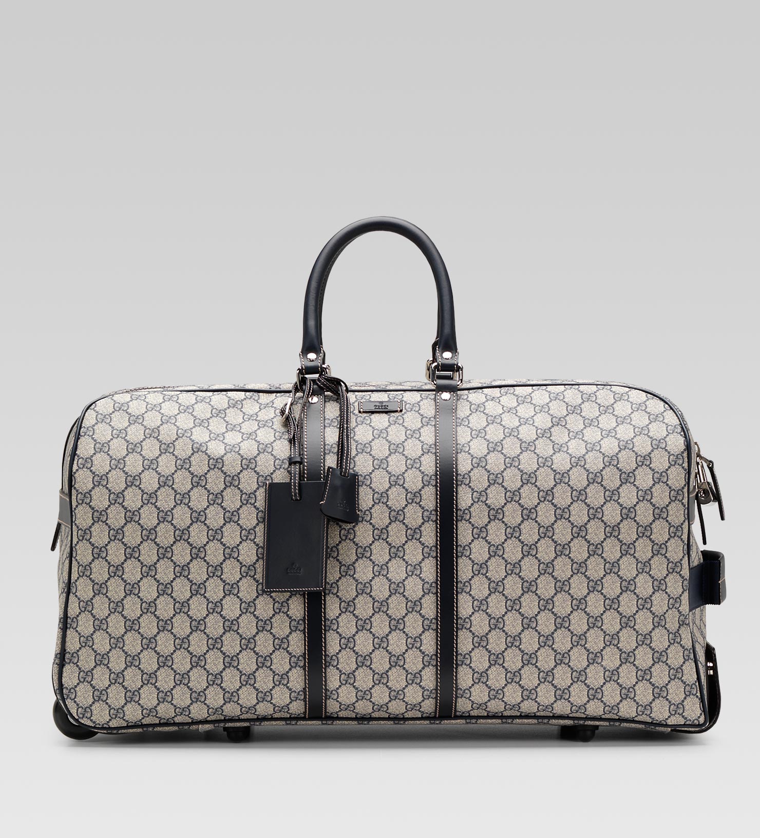 Lyst - Gucci Duffel with Wheels in Black for Men