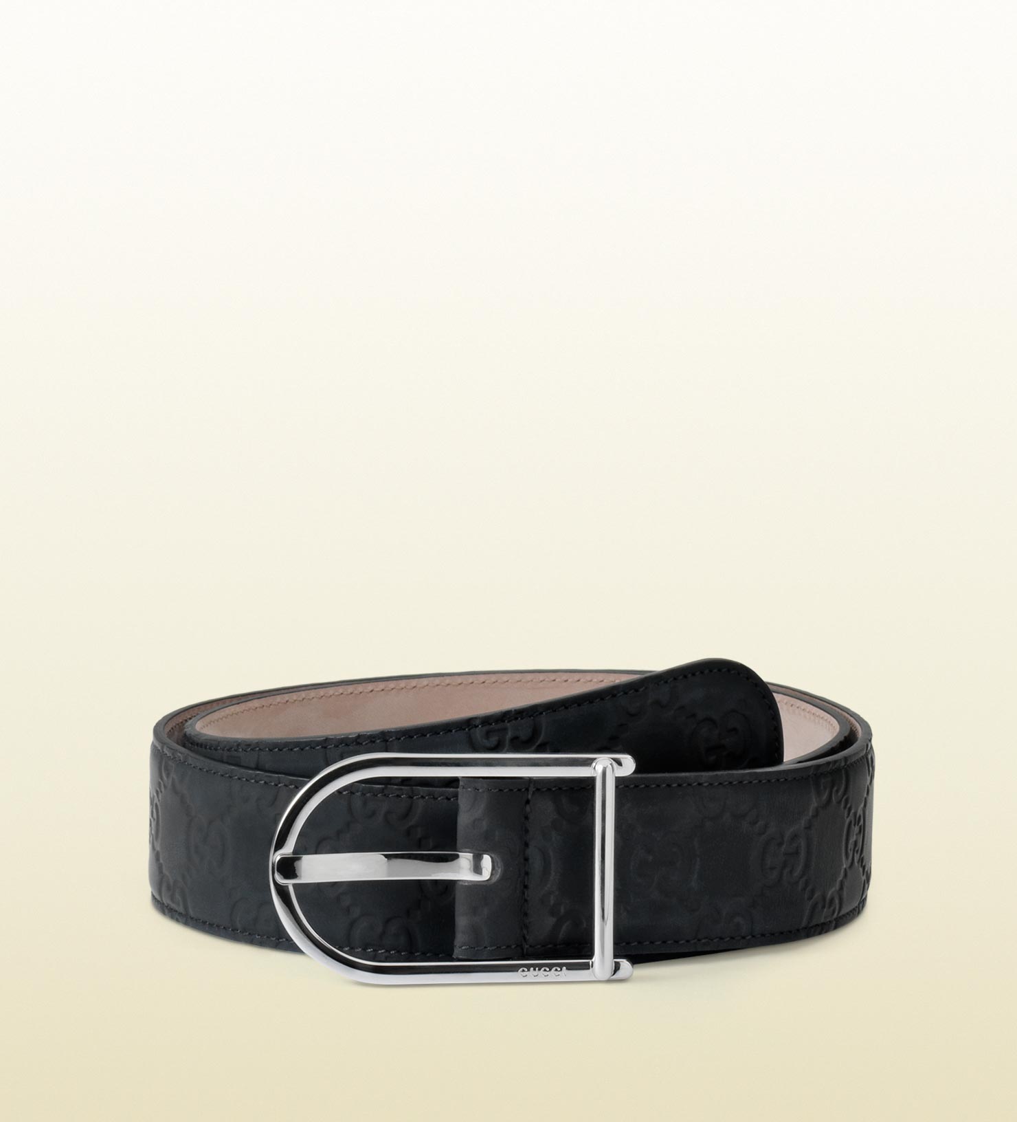 plain black gucci belt