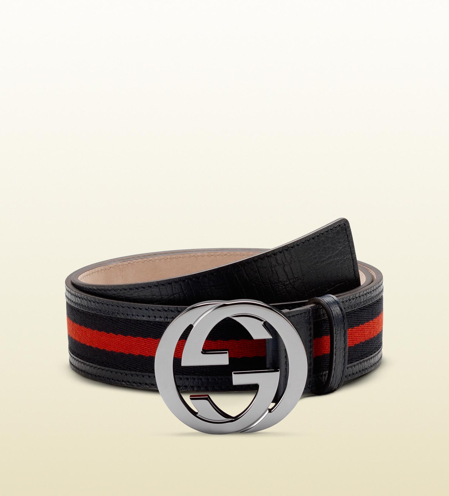 Lyst - Gucci Signature Web Belt With Interlocking G Buckle in Black for Men