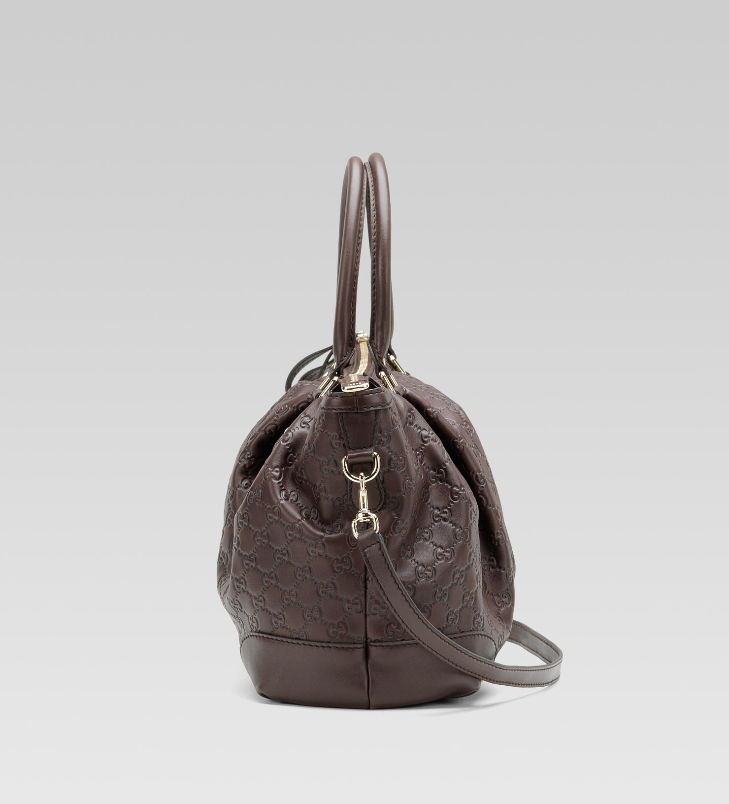 gucci dark brown guccissima leather tote