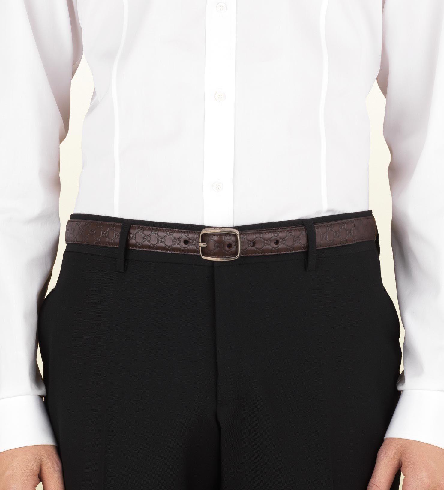mens thin brown belt