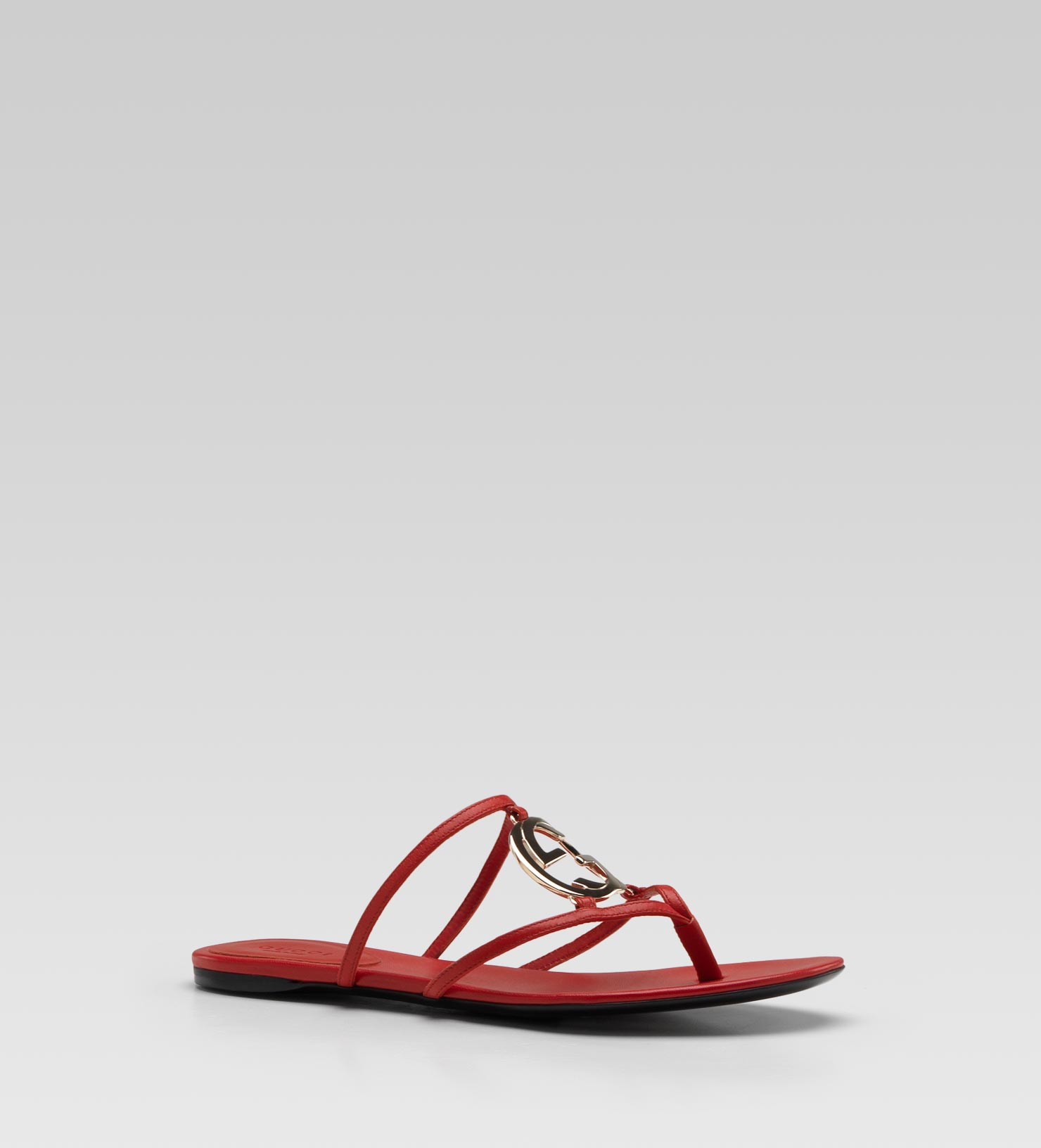 red flat thong sandals