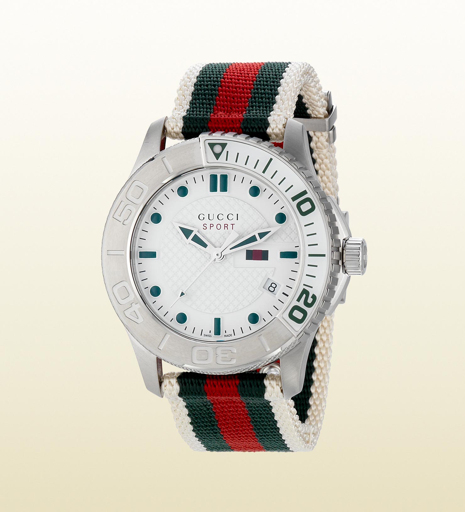 Gucci G-timeless Sport Extra Stainless Steel And Web in Green Men - Lyst