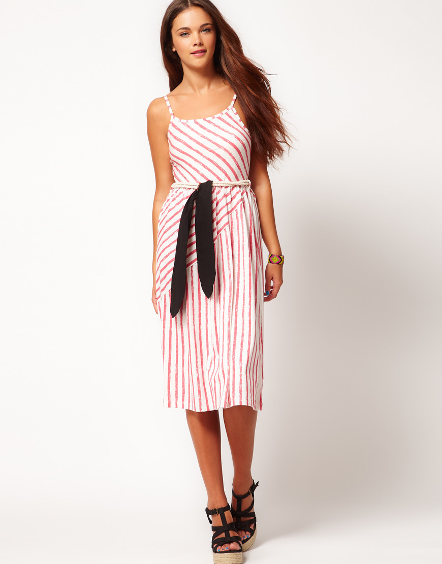 lyst river island river island diagonal stripe midi dress in black lyst river island river island diagonal stripe midi dress in black