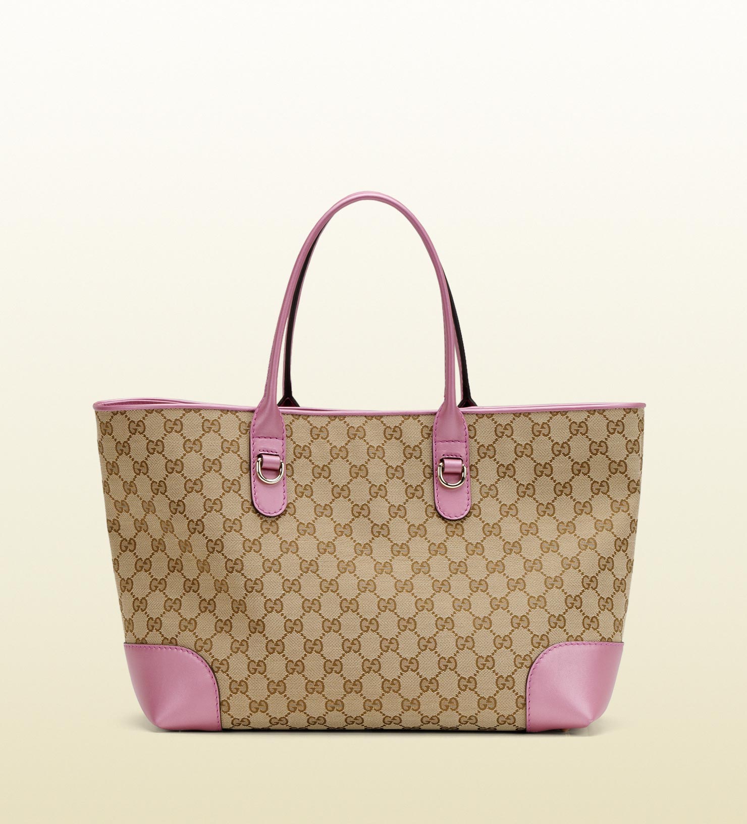 Gucci GG Mini Bag with Charm Beige/Ebony in GG Supreme Canvas with
