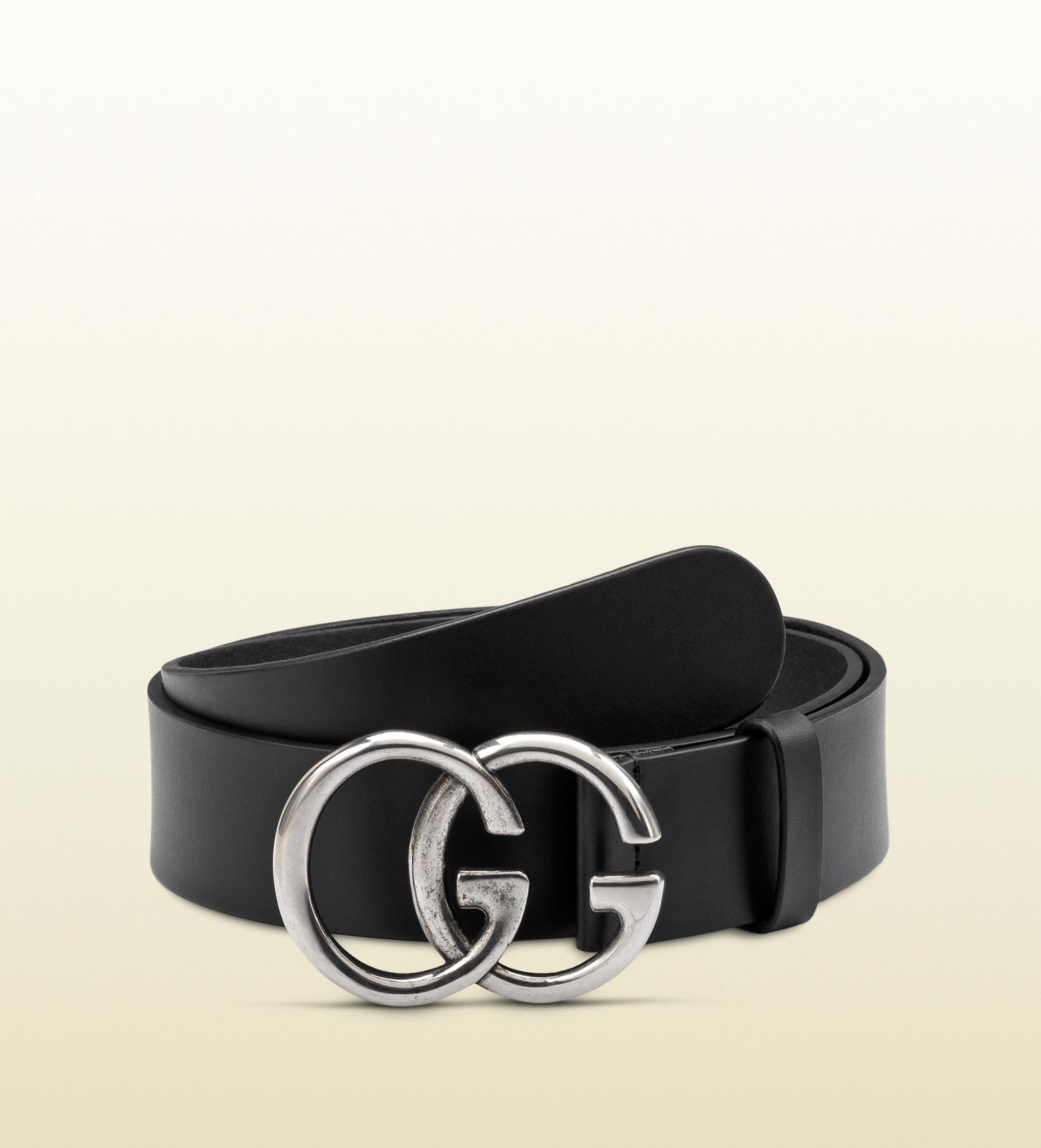 double g silver gucci belt