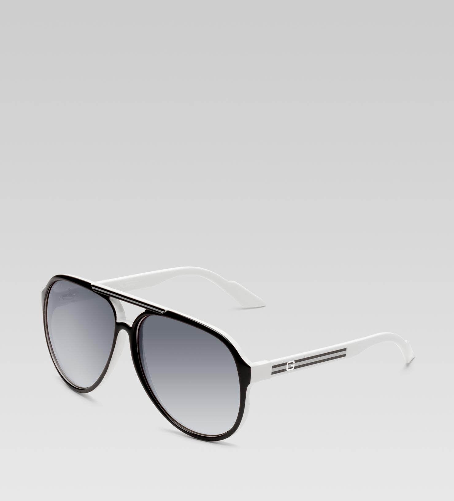 gucci black and white sunglasses