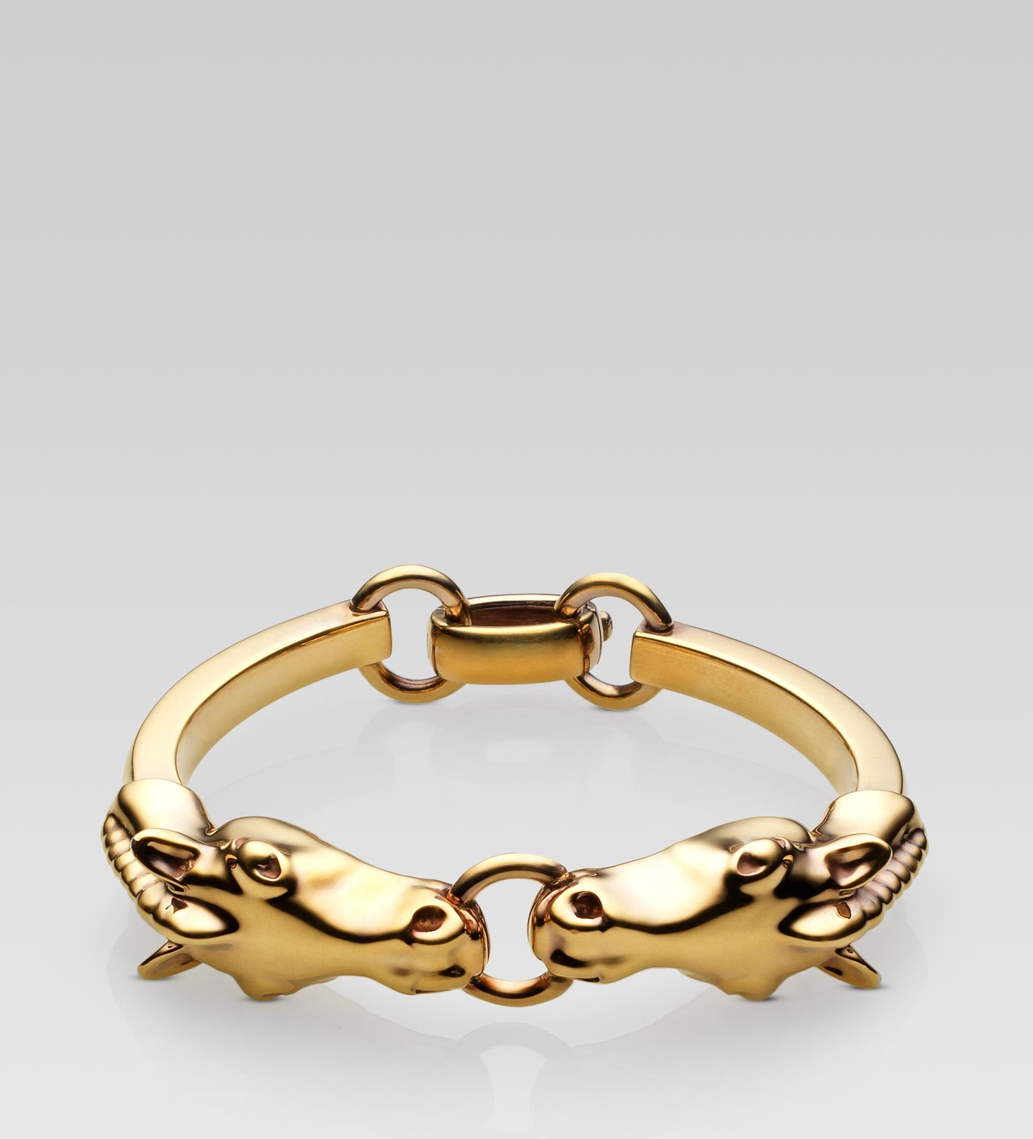 Gucci Horse Heads Bracelet in Gold 