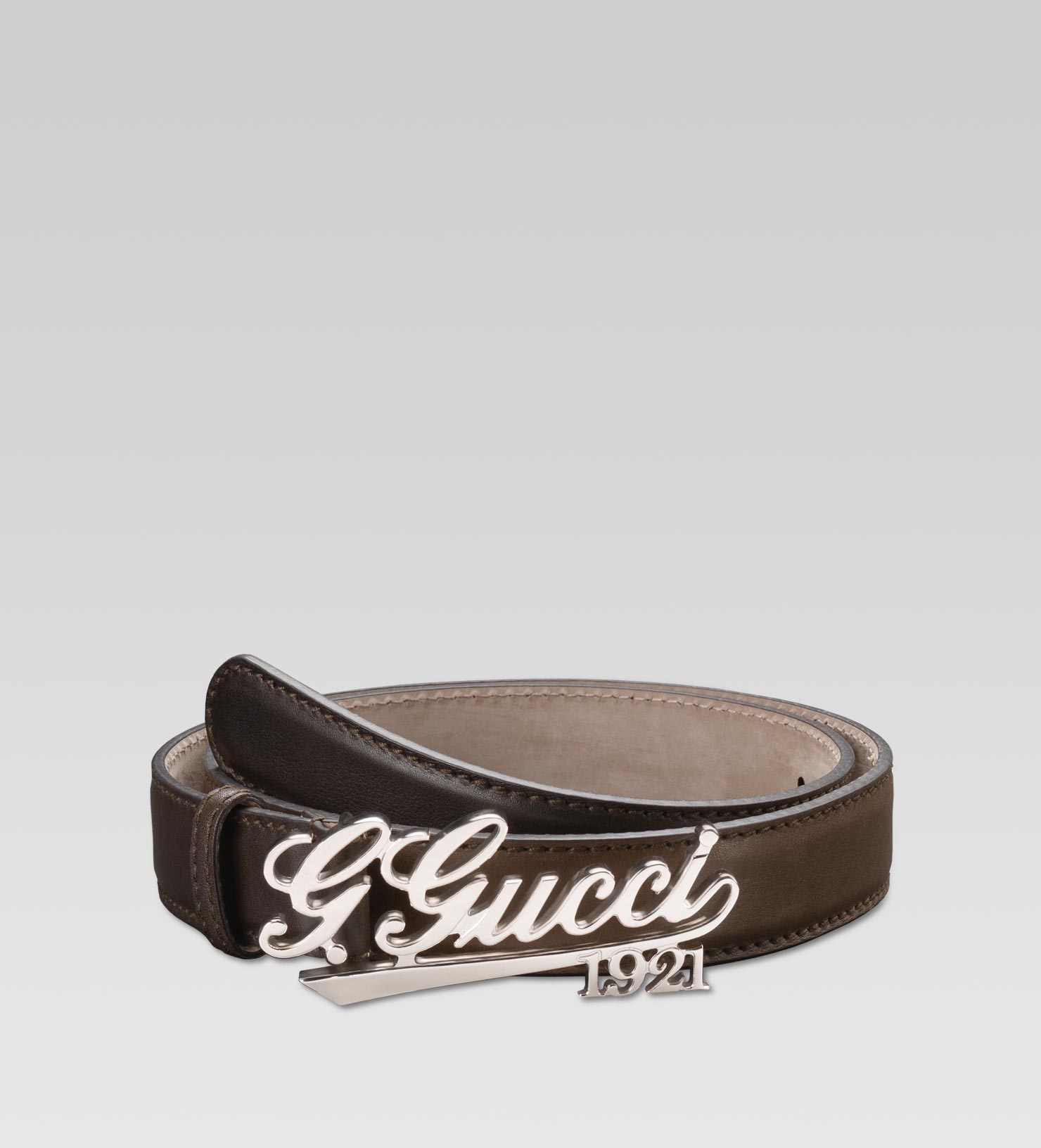 Gucci Womens Belt with Gucci Script Buckle in Gold (Black) - Lyst