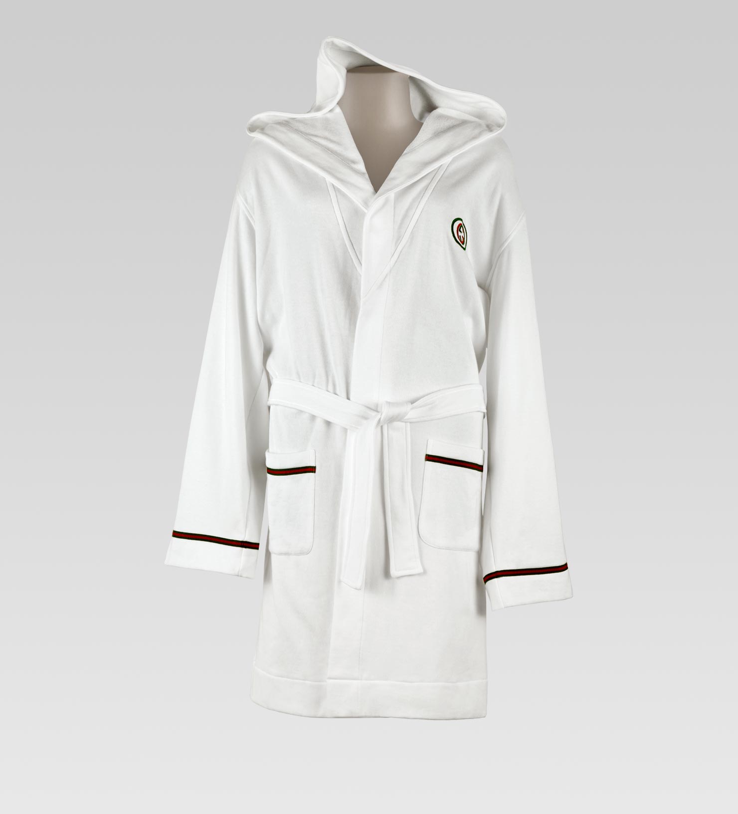 Gucci Bathrobe with Interlocking G and Signature Web Detail in White for Men  | Lyst UK