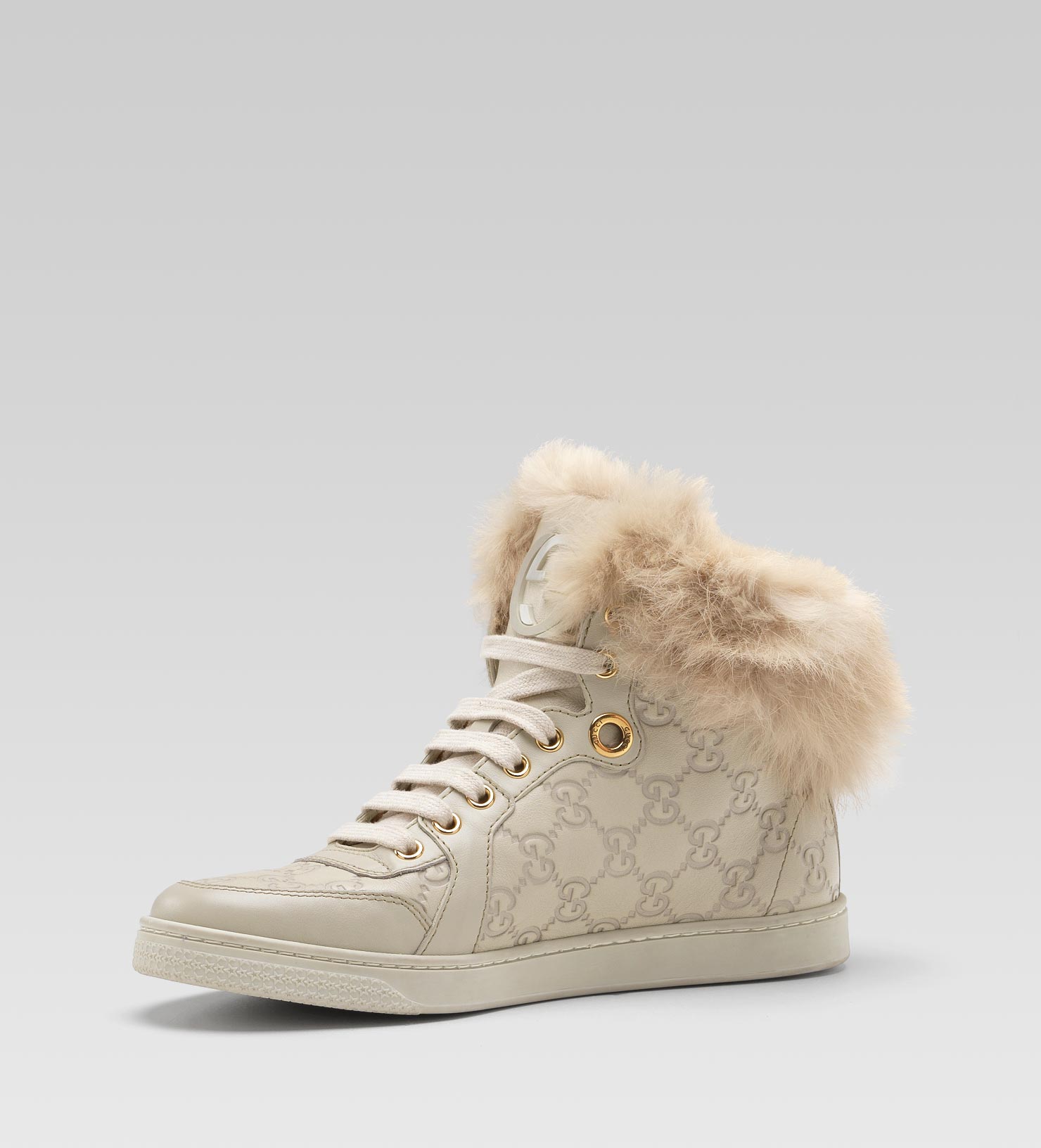 gucci fur trainers