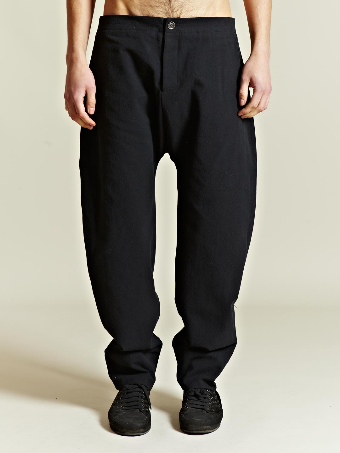 Marvielab Marvielab Mens Drop Crotch Pants in Black for Men | Lyst