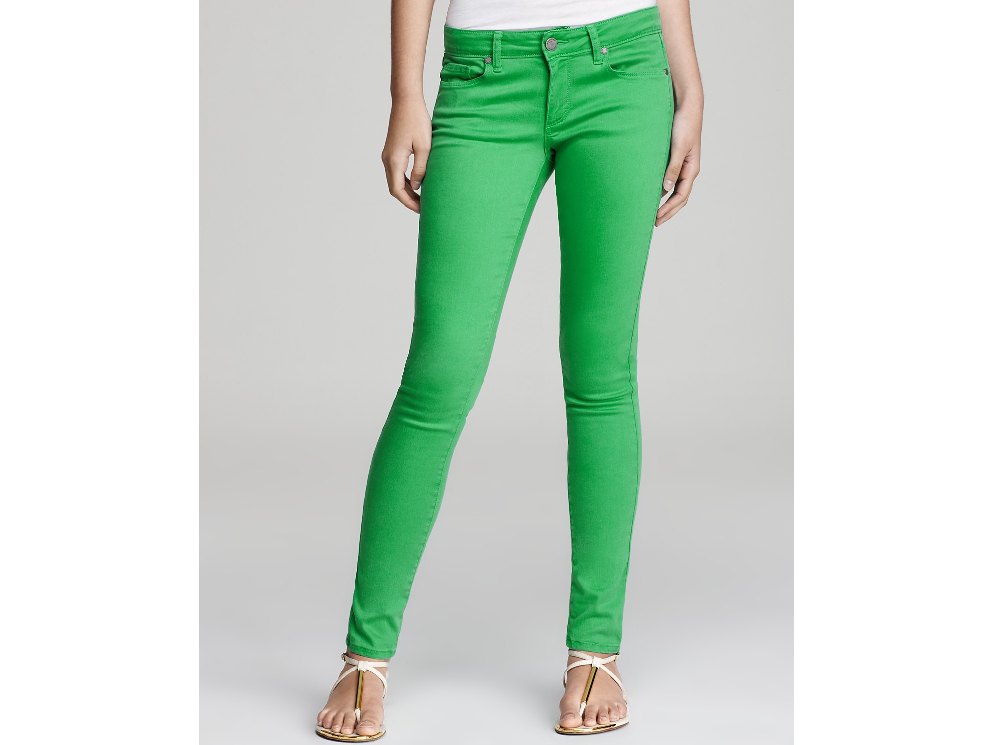PAIGE Jeans Verdugo Ultra Skinny in Kelly Green Lyst