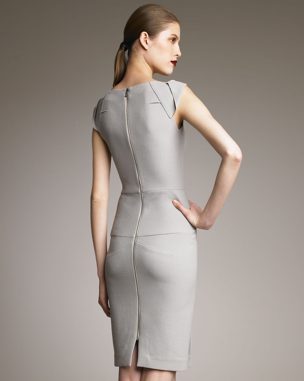 roland mouret silver dress