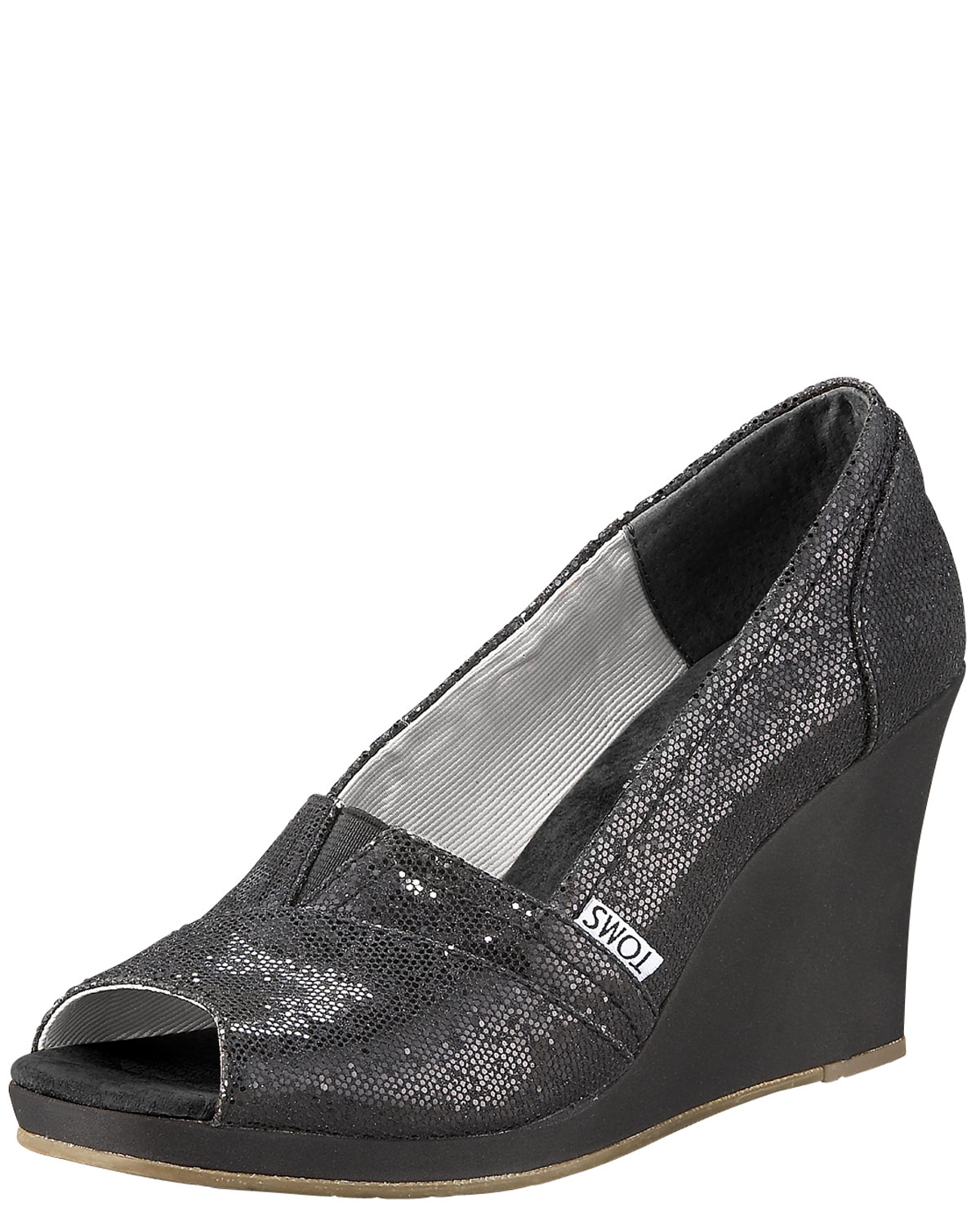 toms peep toe wedges