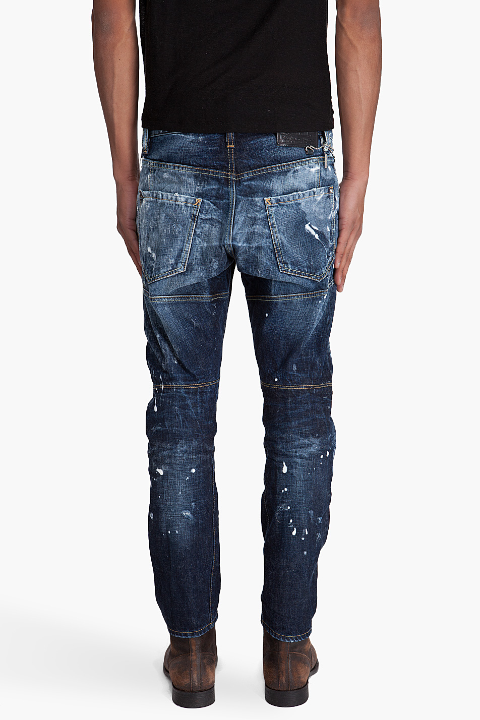 DSquared² Paint Splatter Tapered Jeans in Denim (Blue) for Men Lyst