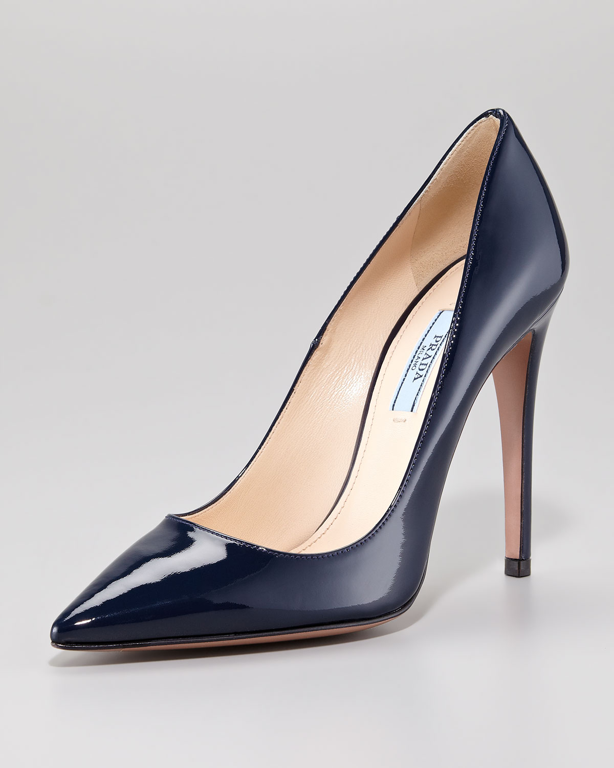 Prada Pointed Patent Leather Pump in 