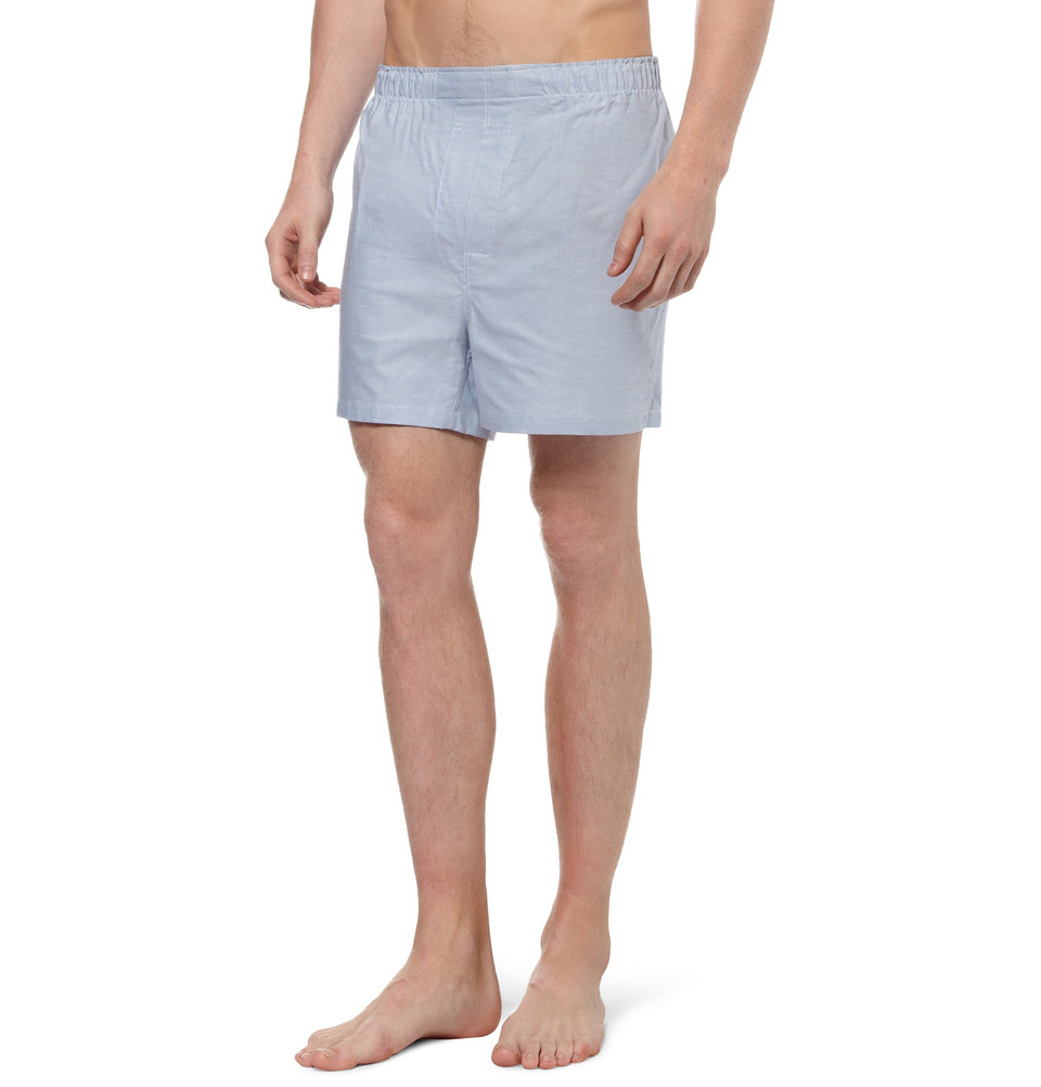 Men blue purple striped cotton boxer shorts underwear Brooks Brothers Size S New 