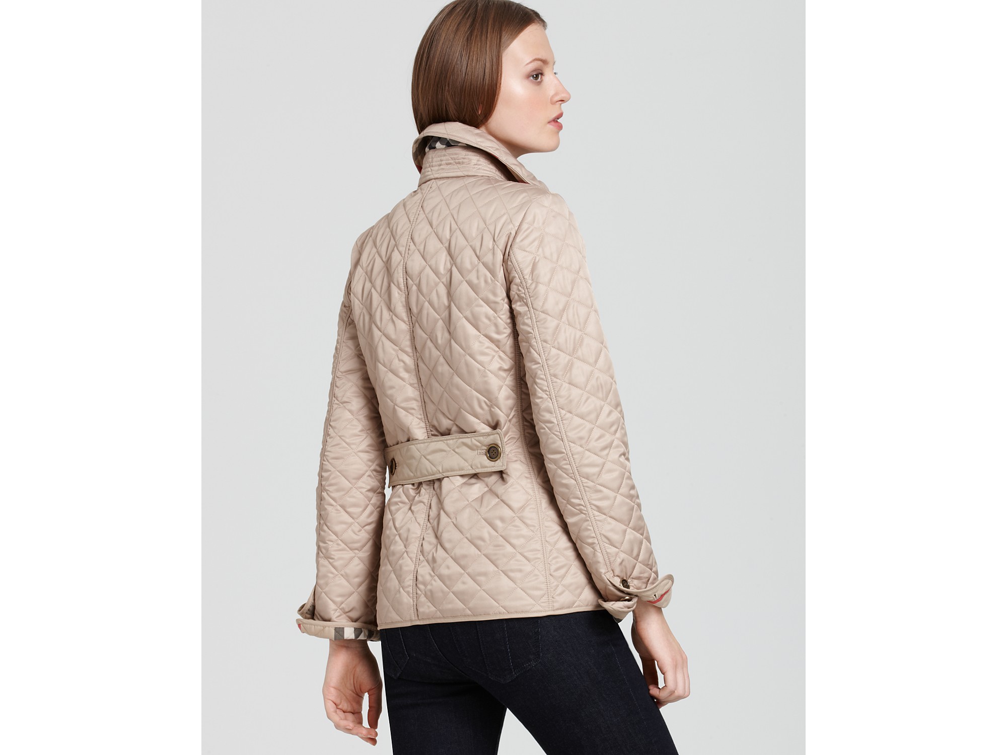 Burberry Brit Quilted Jacket in Natural | Lyst