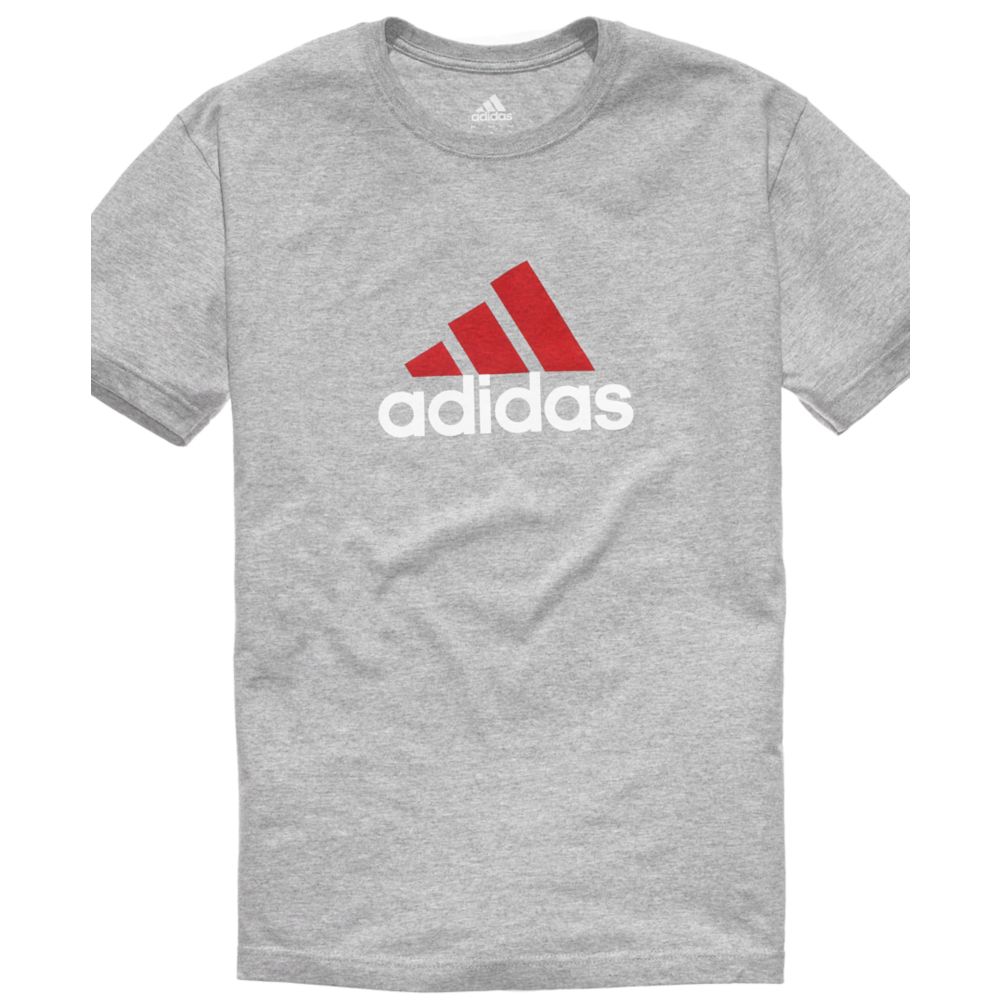 Adidas Logo Tee in Gray for Men (medium grey heather) | Lyst