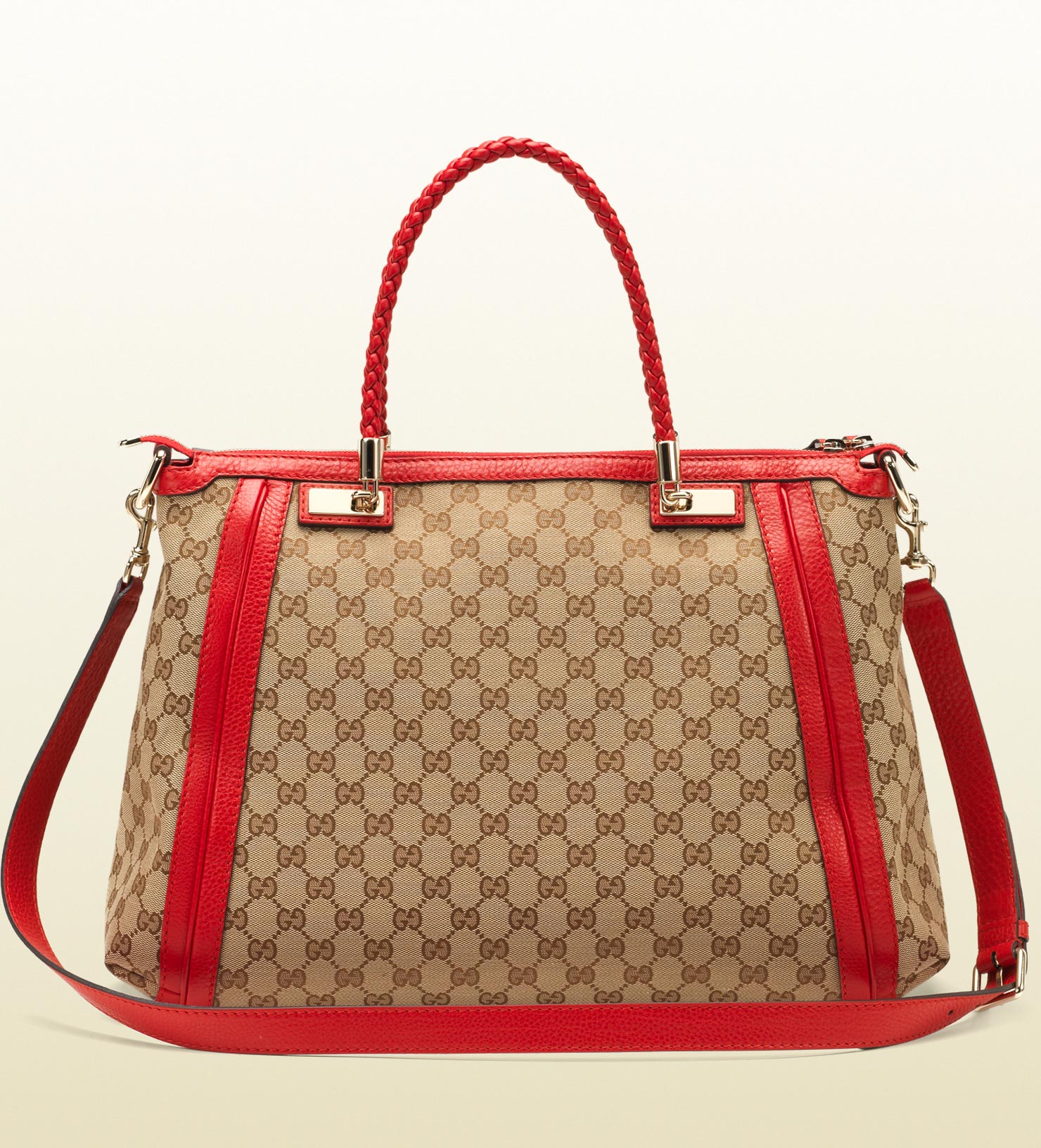 Gucci Bella Original Gg Canvas Top Handle Bag in Brown Lyst