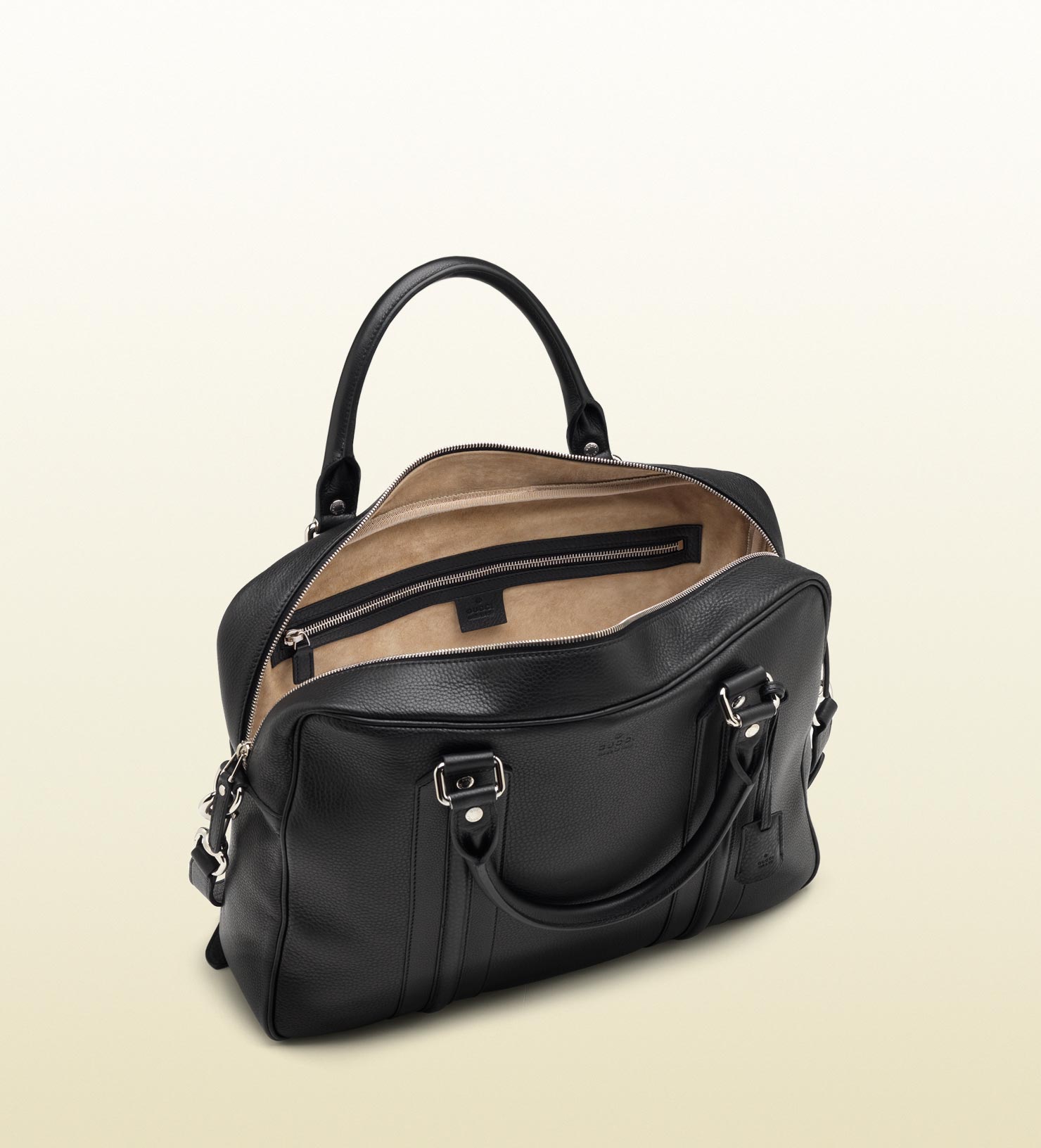 Lyst Gucci Black Leather Briefcase in Black for Men