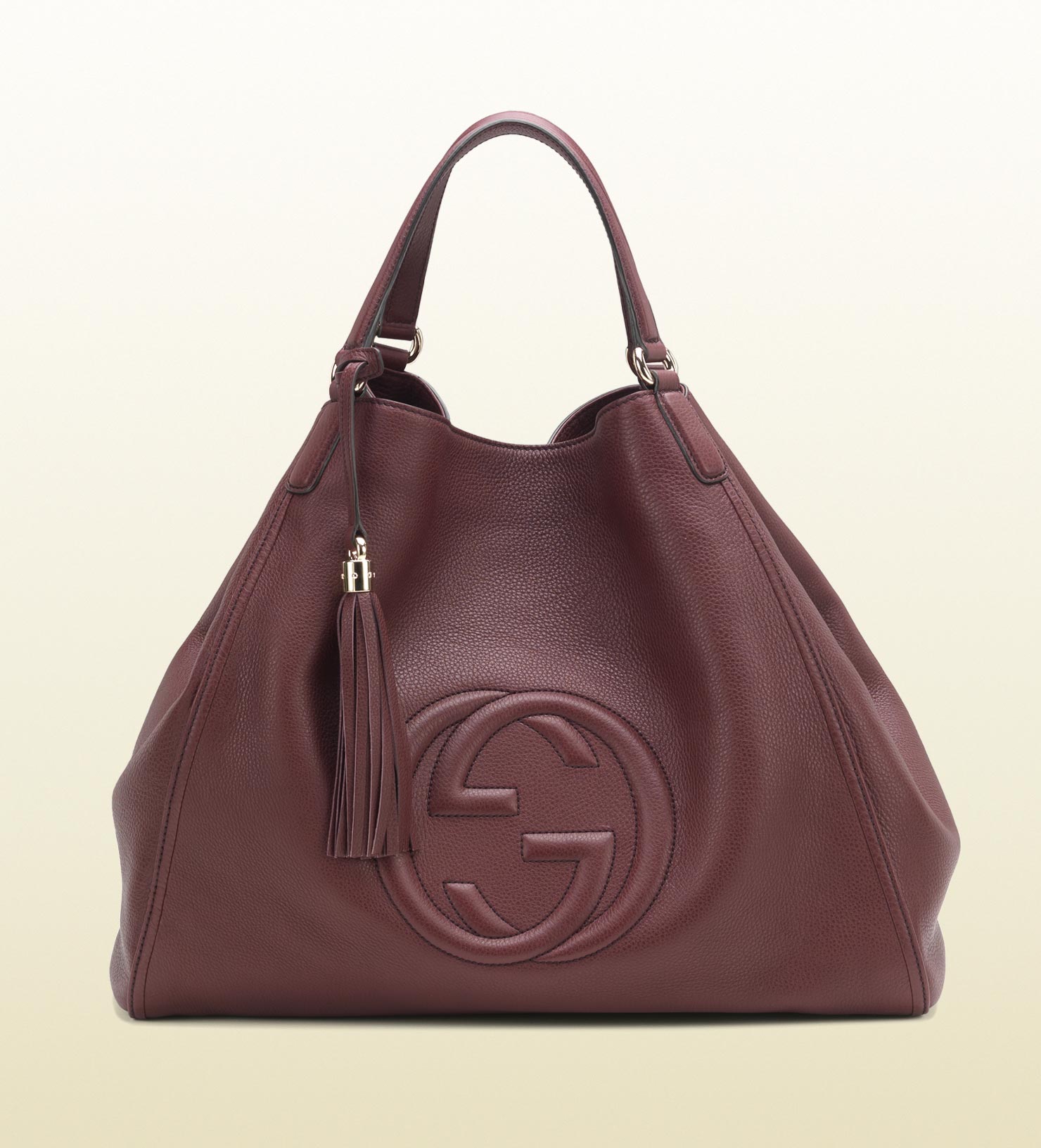 Gucci Soho Bordeaux Leather Shoulder Bag in Brown Lyst