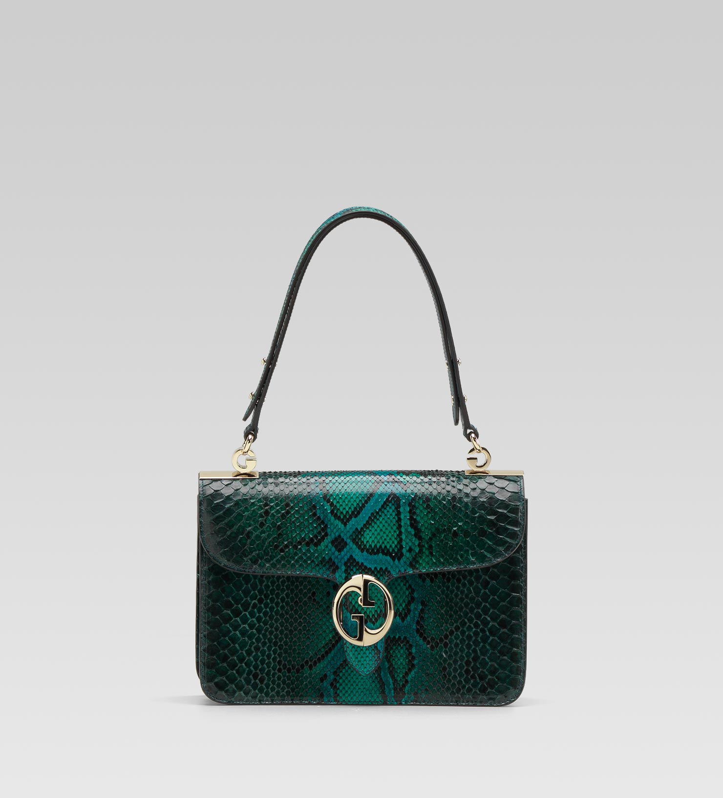 gucci green python bag
