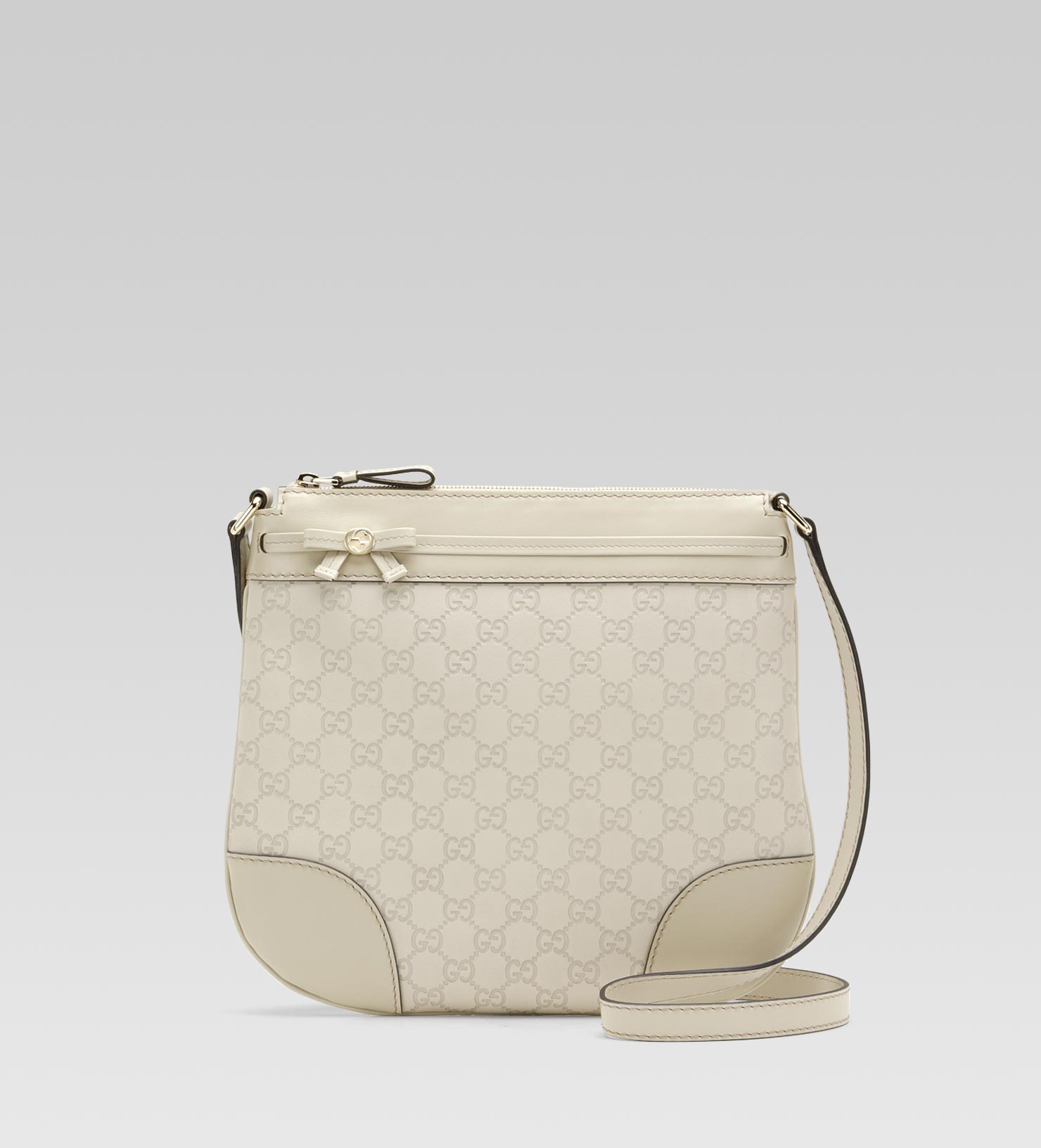 white gucci messenger bag