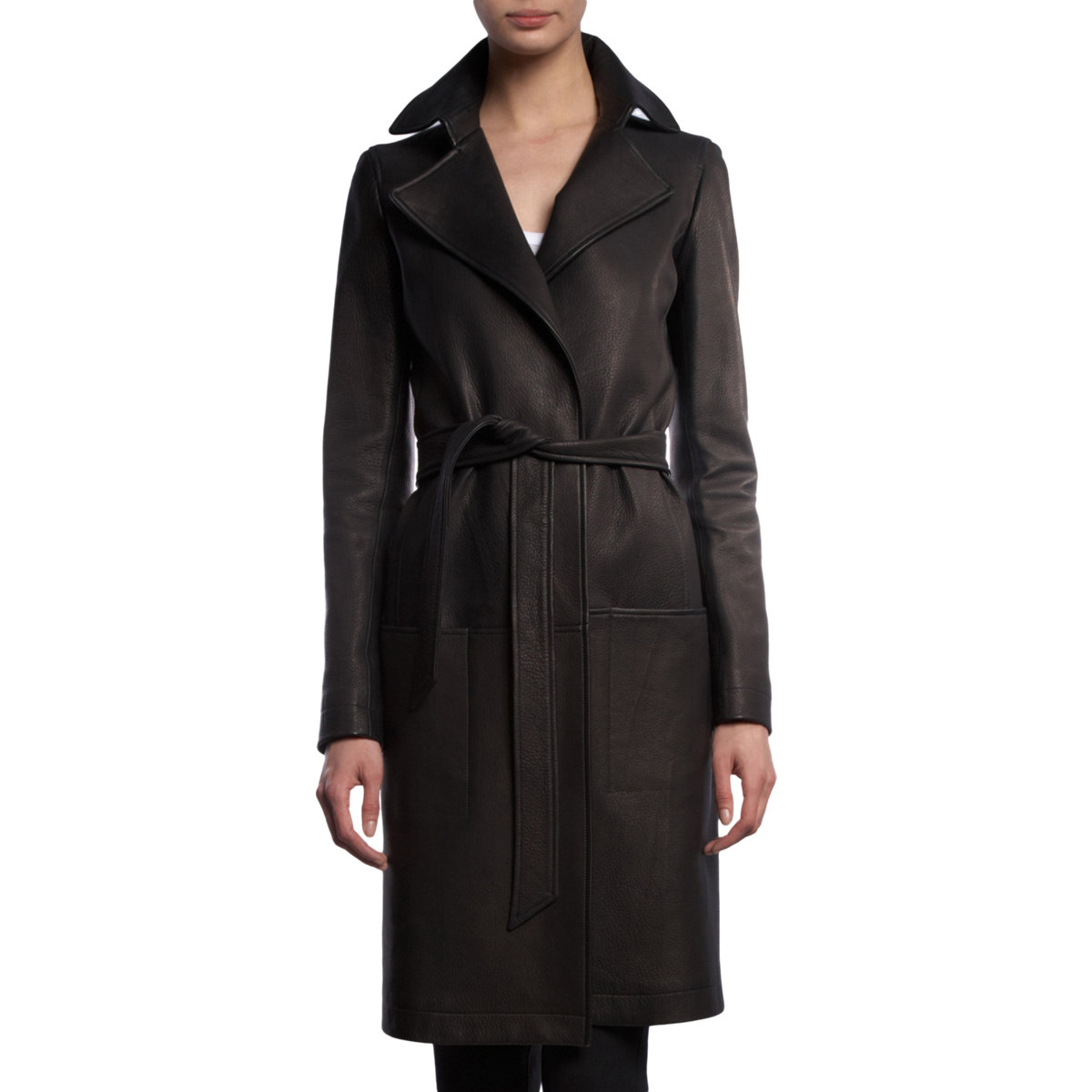 The Row Drawly Coat in Brown (midnight) | Lyst