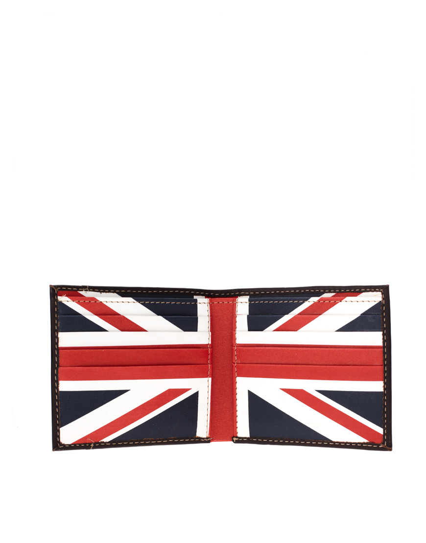 Ben Sherman Wallet with Union Jack Print in Brown (Black) for Men - Lyst