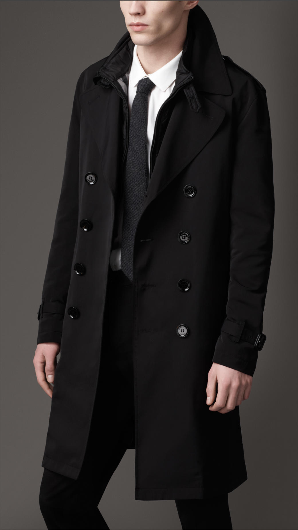 black trench coat mens burberry