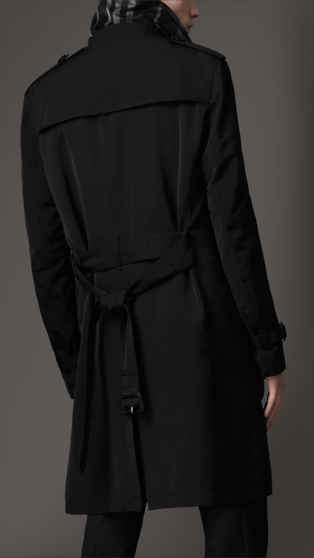 Burberry Long Detachable Warmer Trench Coat in Black for Men - Lyst